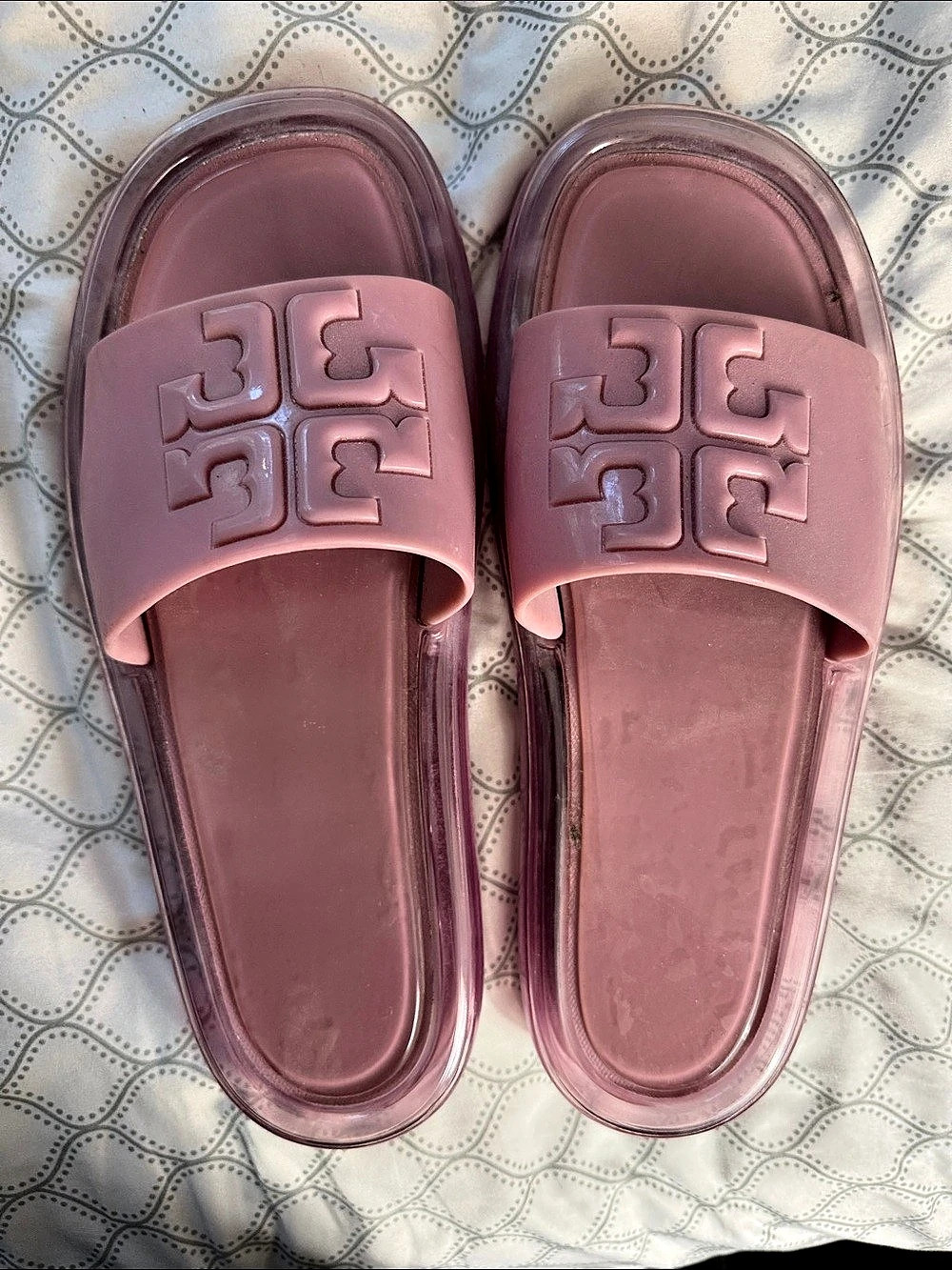 Tory Burch Bubble Jelly Slide Sandal Pink US 9